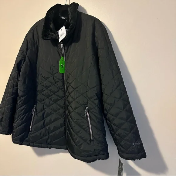 FREE COUNTRY QUILTED BLACK LIGHT
REVERSIBLE ZIP UP JACKET SIZE 2X FINAL $44 - Picture 6 of 10